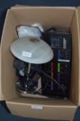 Box Containing Table Lamp, Power Surge, etc.