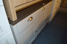 *Grey and Darkwood Sideboard