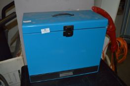 Blue Metal File Storage Box