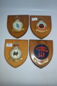 Four RAF Wall Plaques