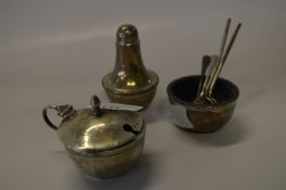 Silver Condiment Set 