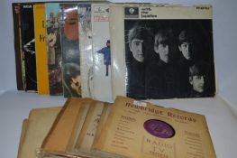Collection of LPs and 78s Including Beetles