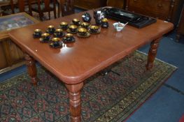 Mahogany Wind Out Dining Table on Turned Column Legs