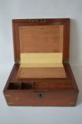 Brass Bound Mahogany Writing Box
