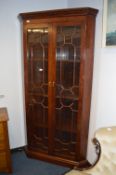 Mahogany Astragal Glazed Corner Cabinet