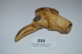 Carved Bone Walking Cane Handle