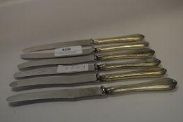 Set of Six Silver Handled Knives 