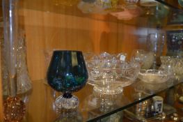 Glassware Collection; Fruit Bowls, Jugs, Vases, etc.
