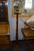 Mahogany Carved Column Lamp