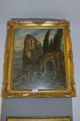 Gilt Framed Oil on Board 