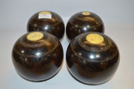 Set of Four Lignum Vitae Bowls