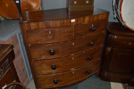 Mahogany Bow Front Chest of Drawers on Bracket Feet