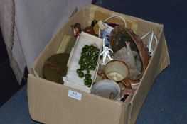 Assorted Collectables, Mugs, Shell Table Lamp, Costume Jewellery, etc.