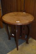 Circular Topped Folding Leg Occasional Table