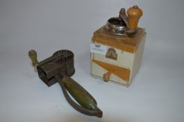 French Coffee Grinder and a Nutmeg Grater