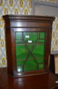 Mahogany Glazed Door Wall Hanging Corner Cabinet
