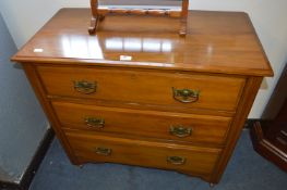 Walnut Three Height Chest of Drawers