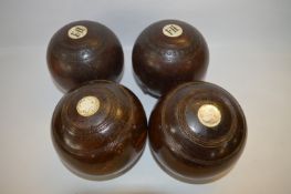 Set of Four Bowling Woods