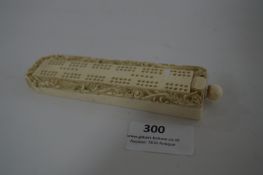 Carved Ivory Cribbage Board
