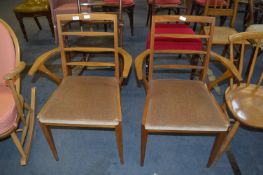 Pair of Teak Dining Armchairs