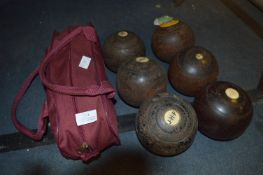 Three Sets of Three Bowling Woods