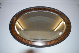 Oval Framed Bevelled Edge Wall Mirror