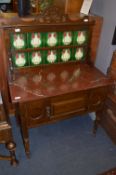 Tiled Back Washstand with Painted Slate Top