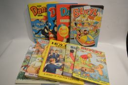 Nine Children's Annuals; Dandy, Billy Bunter, etc.