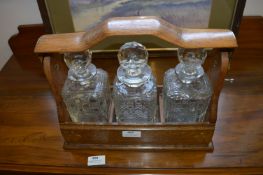 Oak Brass Bound Tantalus