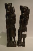 Carved African Wood Figures
