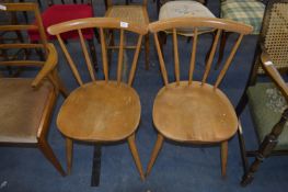 Pair of Ercol Stickback Dining Chairs