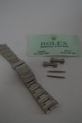 Rolex Chrome Wristwatch, Strap and Pins