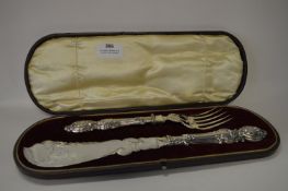 Cased Silver Serving Set, H&T Birmingham 1981