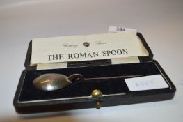 Cased White Metal Reproduction Roman Spoon