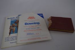 Autograph Book and Two Programmes Signed by Sporting Stars