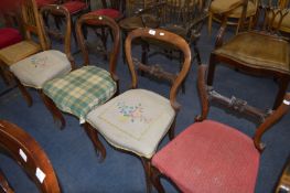 Set of Four Mahogany Framed Balloon Back Dining Chairs
