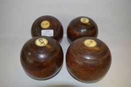 Set of Four Bowling Woods