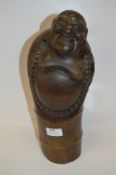 Oriental Carved Bamboo Buddha