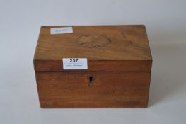 Mahogany Caddy Box with Inlaid Top