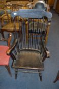 Ebonised Stickback Armchair