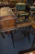 Singer Treadle Sewing Machine on Cast Iron Base