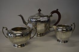 Silver Three Piece Tea Set 