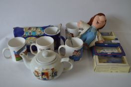 Collection Tetley Teabag Related Pottery and Diecast Vehicles