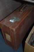 Brown Leather Suitcase