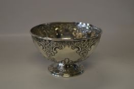 Silver Embossed Decorated Bowl 