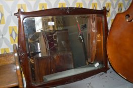 Mahogany Framed Bevelled Edge Wall Mirror