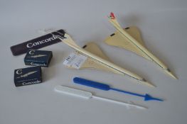 British Airways Concorde Collectables; Two Model Planes, Two Match Boxes