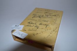 Matchbox Signed by Various film and TV Stars Including; Barbara Douglas, Ian Howard, June Whitfield,