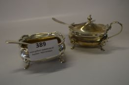 Silver Salt and Mustard Pots 