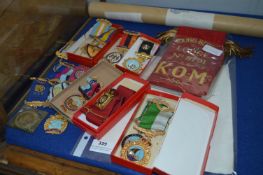 Collection of Hallmarked Gilded Silver Raob Medallions and The Buffalo Chronicle